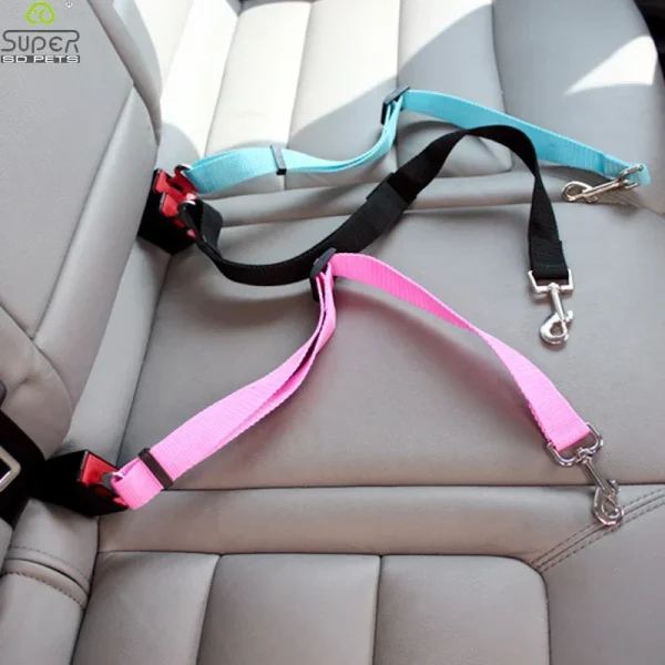 Dog Car Seat Belt with Adjustable Harness Lead