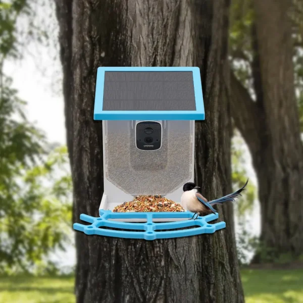 Smart Bird Feeder with USB Solar Panel Charging and Camera