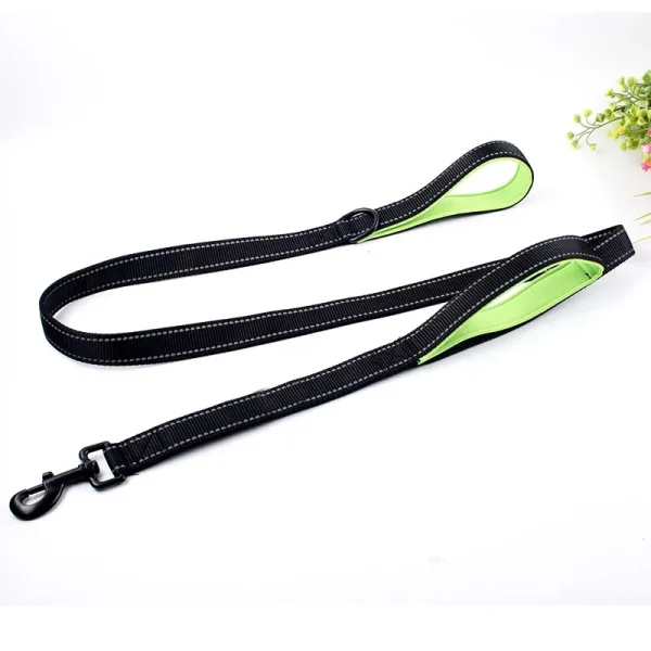 Reflective Dog Leash With Double Handle