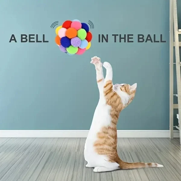 3PCS Cat Toy, Plush Ball
