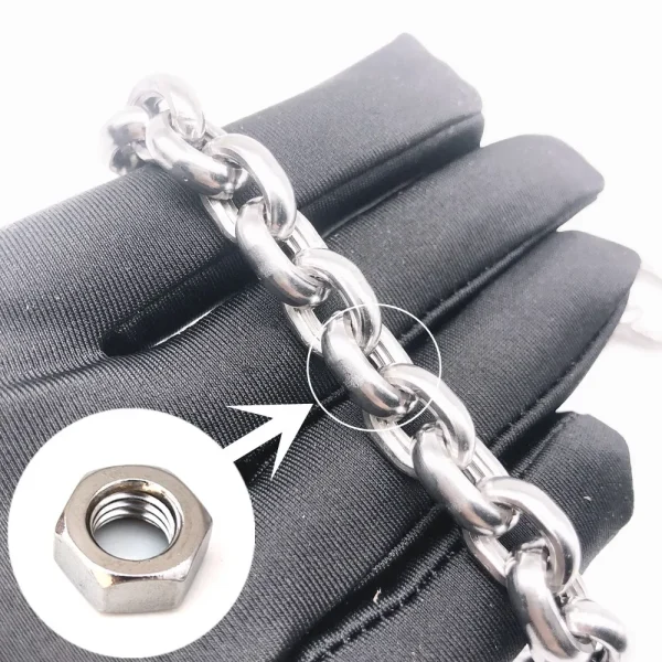 50-75CM Strong Solid Stainless Steel 304 Dog Chain Leash