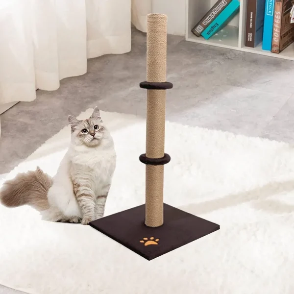Cat Scratching Post 89cm, Vertical Cat Tree with Carpet Cove