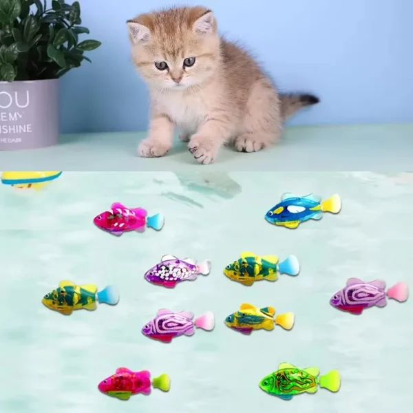 Cat Toy, LED Inductive. Interactive Swimming Robot Fish