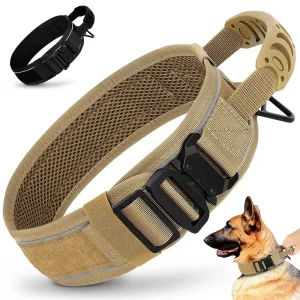 Durable Tactical Dog Collar, Adjustable Nylon Military Collar