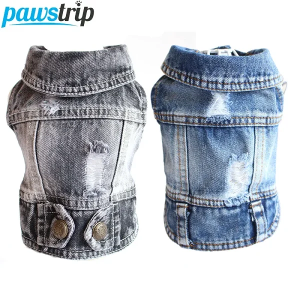 Thin Cool Dog Jeans Jacket for Small, Medium Dogs