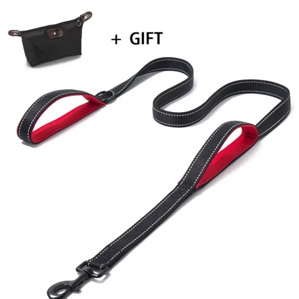 Reflective Dog Leash With Double Handle