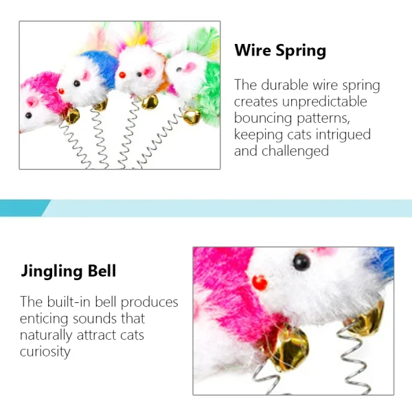 Swinging Mouse Toy with Bell Sound