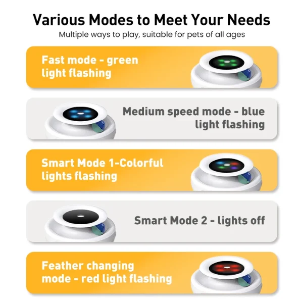 2 in 1 Smart Automatic Feather with 5 Modes