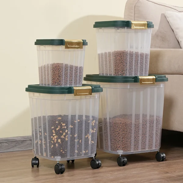 7.5/12.5kg Large Capacity With Wheels Food Storage Barrel
