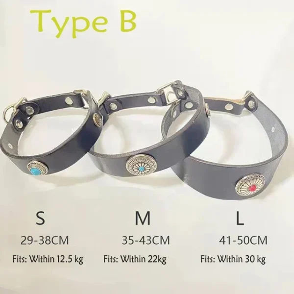 Adjustable Dog Collar, Soft Wide Leather
