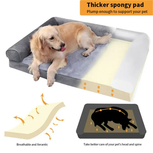Extra Large Orthopedic Pet Mattress with Removable Washable