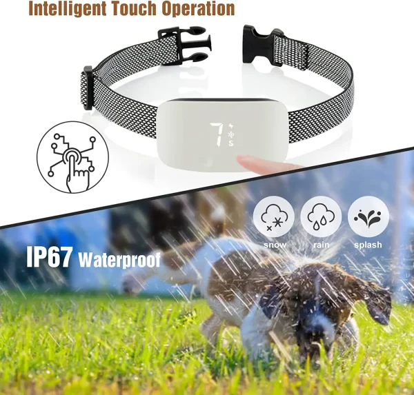 Automatic Anti Barking Dog Collar, Rechargeable Bark Stopper