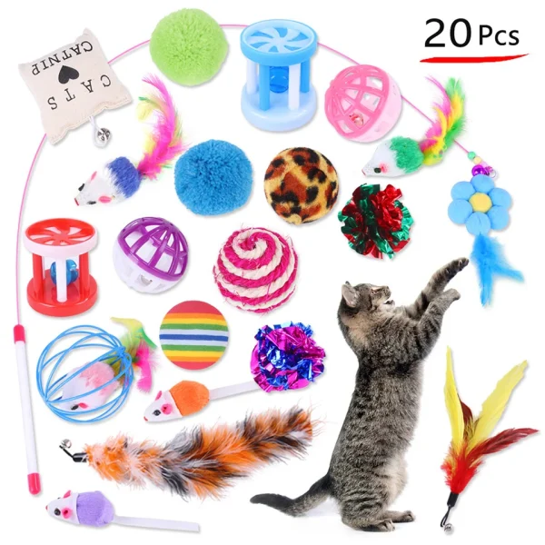 Variety Cat Toys Combination Set - 20 Pieces